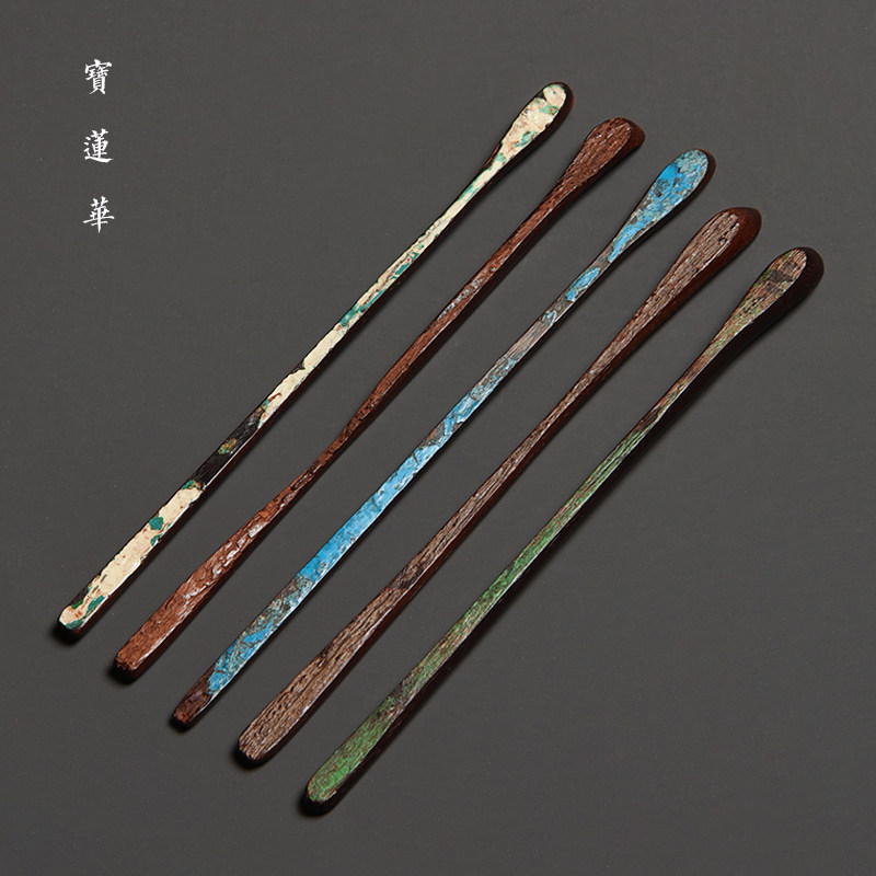 Old Material Weathered Log Leather Small Leaf Purple Sandalwood Tea Plc Tea Spoon Handmade Teaspoon Teaspoon Teaspoon Tea Pickle Tea Channel Zero Fit Six Gentleman-Taobao