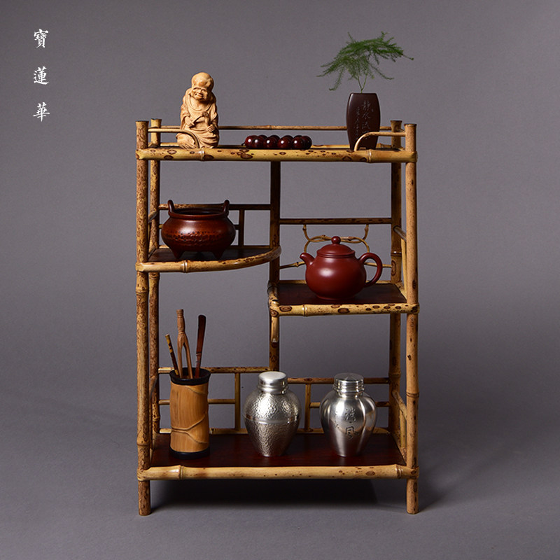Clear-Style Plum Deer Bamboo High Four-Child Tea Shed Baolian Handmade Multi-Treasure Cockerei Tea Set of the Tea House of the Tea House of the Tea House