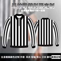 Customized thickened fabric ice hockey rugby and basketball half-zip referee uniform widened sleeves long sleeves with lapel