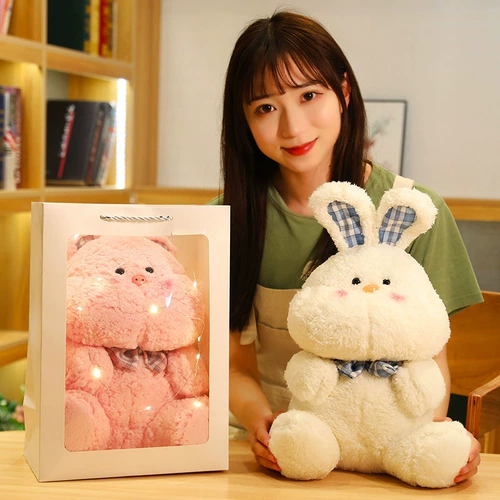 Милый кролик, плюшевая кукла, рождественская игрушка, популярно в интернете, свинья, подарок на день рождения