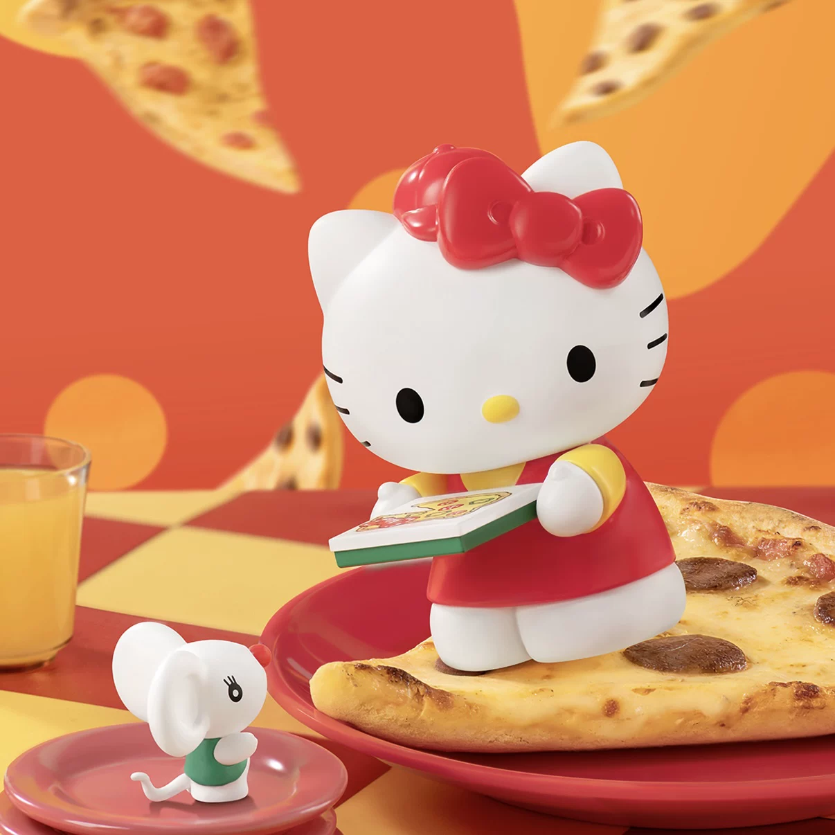 MINISO Hello Kitty Pizzeria Diary Series настольная модель-слепая коробка милый периферийный
