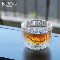 Taiwan Yilong thickened heat-resistant glass shell double glazing glass kung fu small tea cup water cup single cup tasting cup