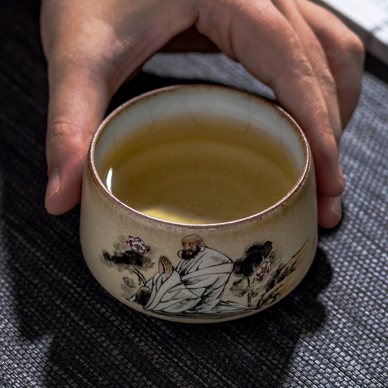 Jingdezhen teacups hand - made master kung fu tea tea cup, single hand tea cup dharma ceramic cup