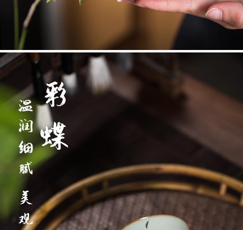 Owl up jingdezhen to open the slice your up glaze high - end tea set large portion checking ceramic fair cup and a cup of tea ware gourd