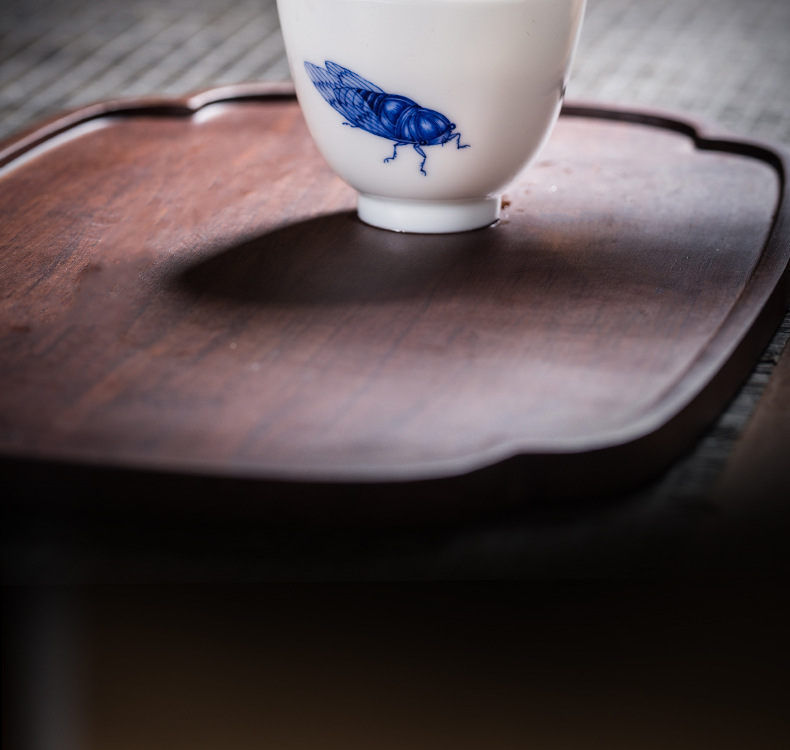 The Owl up jingdezhen porcelain hand - made see colour master cup cicadas bell cup kung fu tea cup a cup of tea