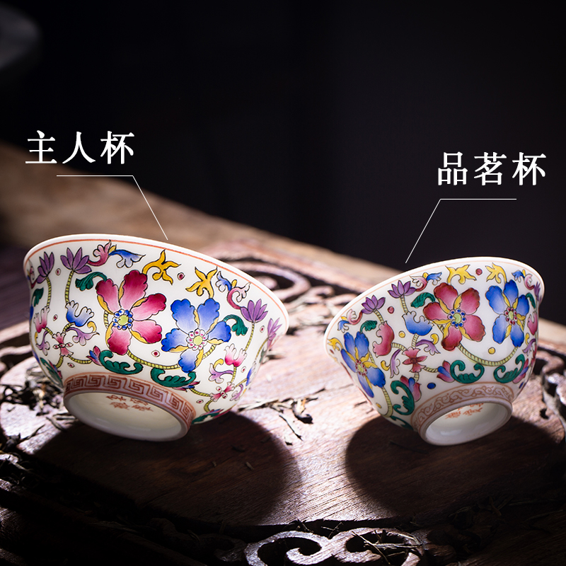 The Master of jingdezhen ceramic tea set small bowl sample tea cup cup one personal custom hand - made kung fu tea cup single CPU