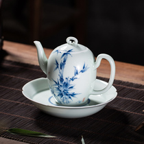 Jingdezhen Qingdezhen blue flower hand - drawn tea - making tea cup tea set for tea - kung fu