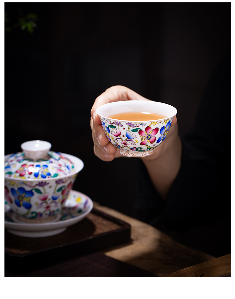 The Master of jingdezhen ceramic tea set small bowl sample tea cup cup one personal custom hand - made kung fu tea cup single CPU