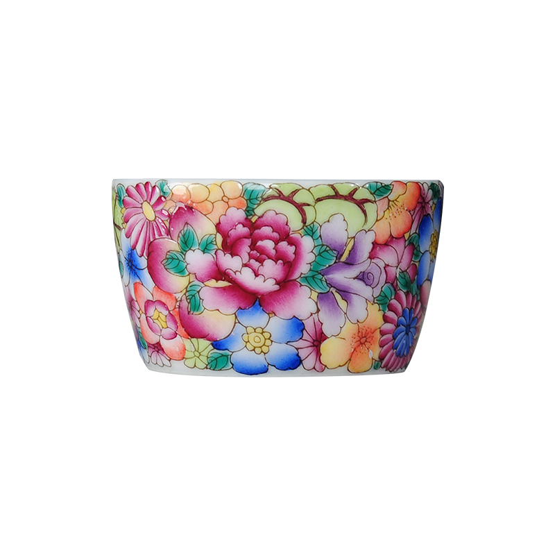 Jingdezhen ceramic kung fu tea masters cup cup single CPU hand - made colored enamel cups individual sample tea cup