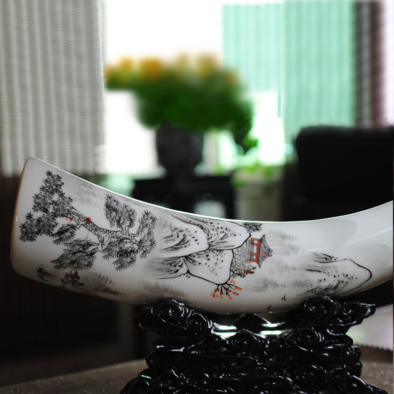 Jingdezhen imitation antique hand - made ceramic crafts sitting room adornment ornament rich ancient frame ivory furnishing articles