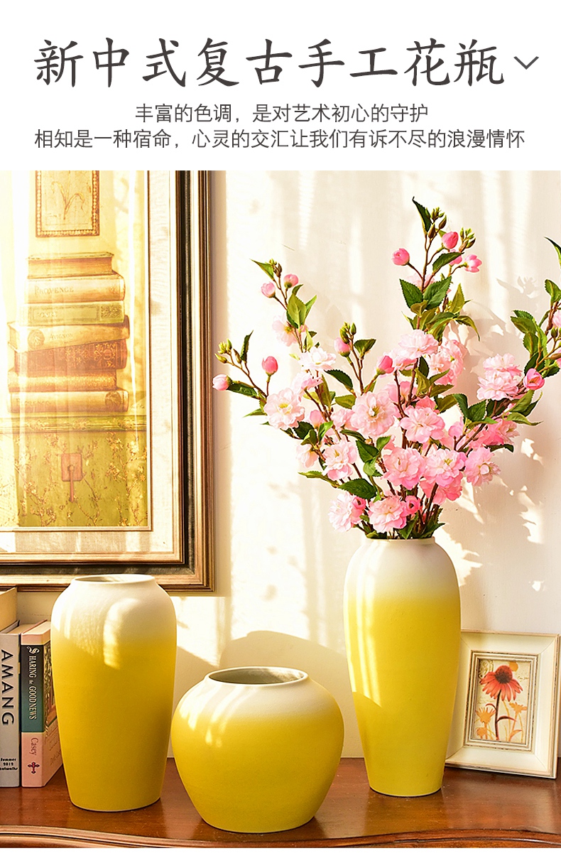The new Angle of what Chinese style is I furnishing articles of jingdezhen ceramic vase in The sitting room porch TV ark, decoration home decoration