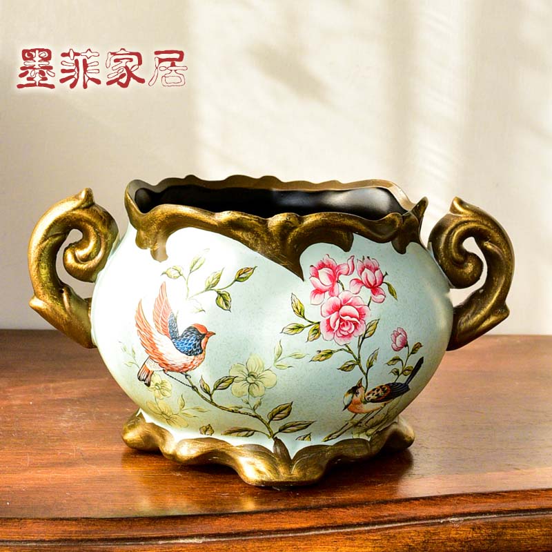American vase furnishing articles dried flower arranging flowers sitting room porch decoration ceramics European household wine TV ark, decoration