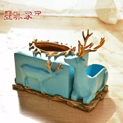 American multi-function tissue box Household remote control living room coffee table storage dining room toilet paper box Home decoration