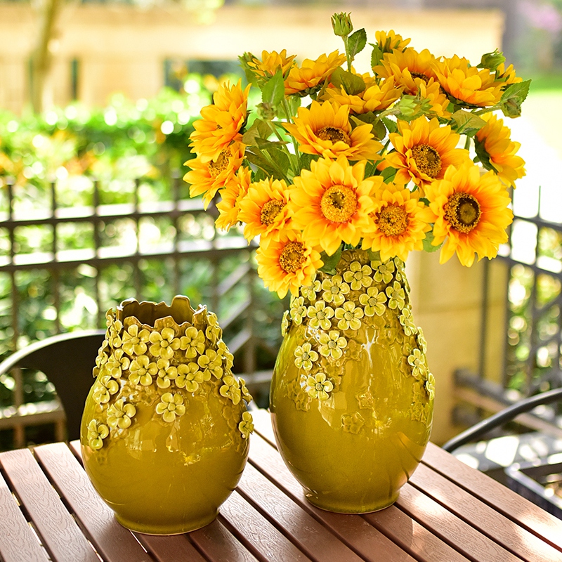 Checking out ceramic vase furnishing articles Nordic creative contracted sitting room TV cabinet table decorations simulation flower flower