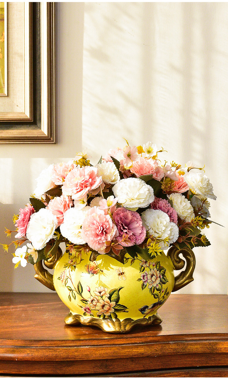 American vase dried flower flower arranging European ceramic household Angle of what decorative furnishing articles, the sitting room porch table flower decoration