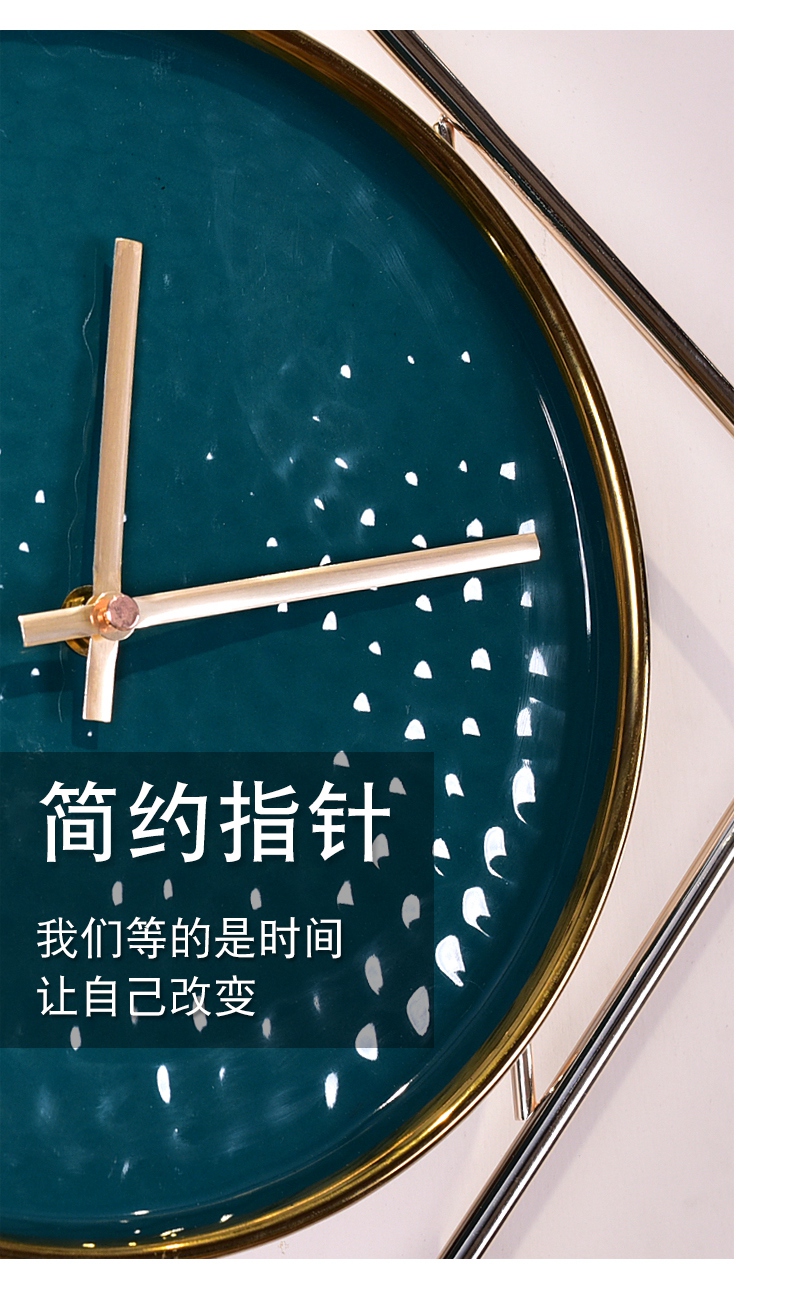 New Chinese style ceramic wall clock home clock light key-2 luxury decoration simple bracket clock quartz clock wind generation of home decoration