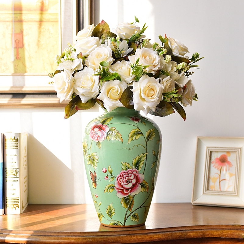 European ceramic vases, flower arranging American TV ark, wine restoring ancient ways furnishing articles, the sitting room porch simulation flower, dried flower decoration