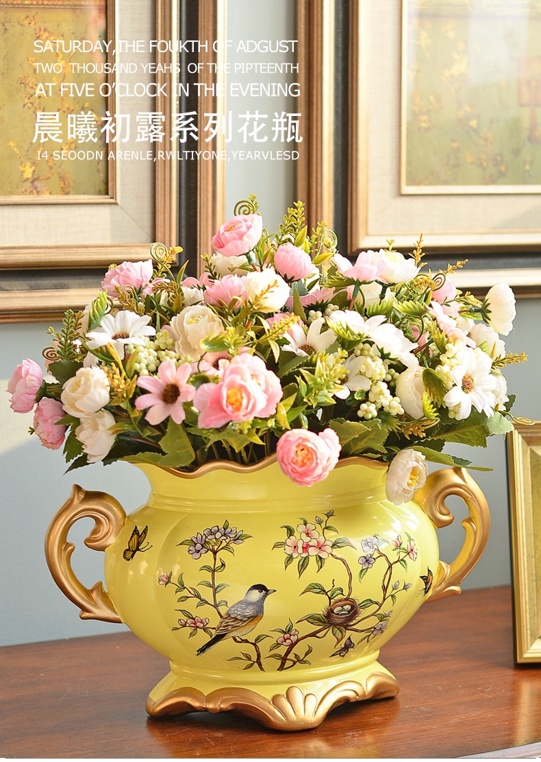 American ceramic restoring ancient ways furnishing articles household act the role ofing is tasted European big sitting room porch dried flower vase table flower decoration