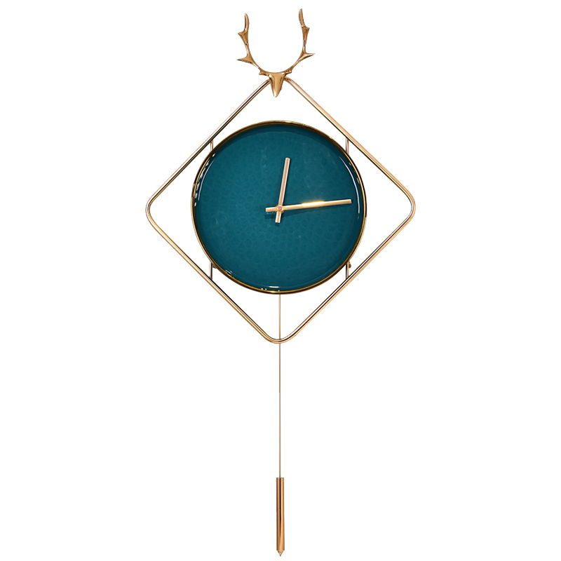 New Chinese style ceramic wall clock home clock light key-2 luxury decoration simple bracket clock quartz clock wind generation of home decoration