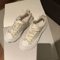 Chio’2nd South wind original raw canvas shoes white shoes 2021 new summer explosion wild shoes