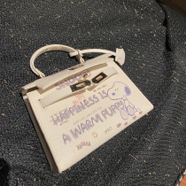 South wind Snoopy joint graffiti art Kelly bag female 2021 new fashion portable shoulder messenger bag