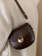 남부 스타일 여성 가방 가을 버튼 안장 가방 2024 새로운 고급 오리지널 틈새 싱글 숄더 크로스백