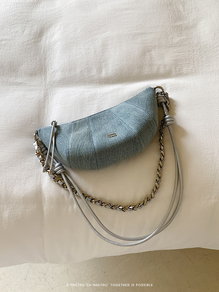 NANFENG CHIO2ND ZURICH CORND полумесяц пакет оригинал меньшинство джинсы синего плечо сумка женщина коровий рог пакет chio’2nd 