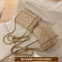 (South wind)great British queen Camellia Lingge chain bag female 2021 new fashion net red ocean style messenger bag