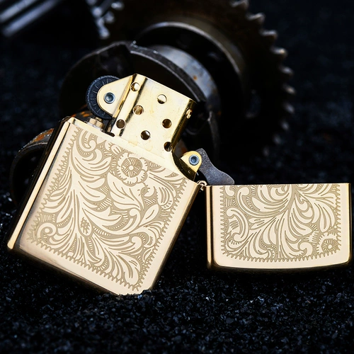 zippo Подлинная более легкая оригинальная чистая бронзовая Венеция 352B Мужская лимитная гравировка Zppo