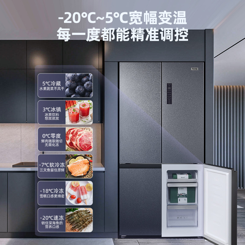 奥马BCD-536WDMM/BI冰箱图片