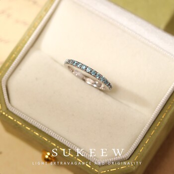 Suko light luxurious colorful full circle versatile women's ring