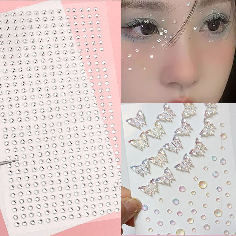 Diamond Stickers for Face, Stage Makeup, Children's Makeup, Face Decorations, Crushed Rhinestones, Eye Makeup, Glitter Diamonds, Tear Diamonds