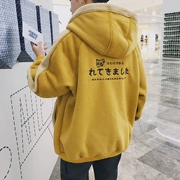 Tide shop áo khoác nam mùa đông giản dị dành cho học sinh hoang dã cộng với áo khoác nhung dày mùa đông phiên bản Hàn Quốc của xu hướng