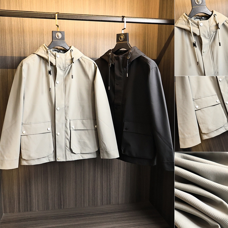 High-End Odm Company Orders~ Excellent Waterproof Performance! Autumn Men's Light Workwear Outdoor Hooded Jacket