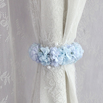 Small fresh curtain strap A pair of simple curtain tether hydrangea string curtain lace pastoral hanging curtain buckle