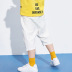 Áo thun bé trai mùa hè cotton mỏng 2019 mới to sóng trẻ em trẻ em quần short trắng Hàn Quốc giản dị - Quần quần dài bé gái Quần