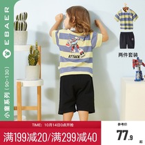 (Child Series) a baby City boy short sleeve set 2021 summer new childrens fashion five-point pants tide