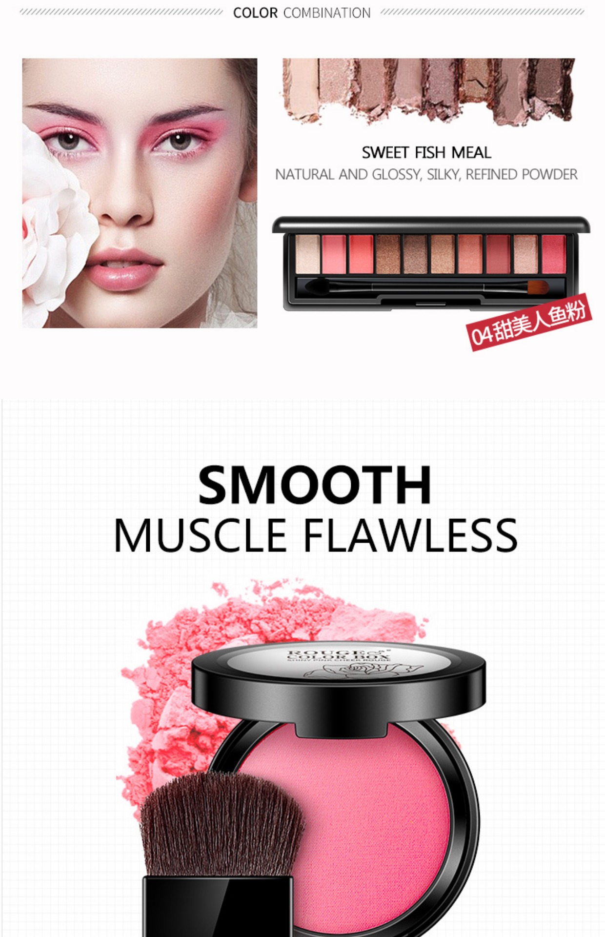 Phấn trang điểm phấn mắt rouge set phấn trang điểm kết hợp với phấn trang điểm nữ sinh không thấm nước bền bỉ - Bộ trang điểm phấn mắt colourpop