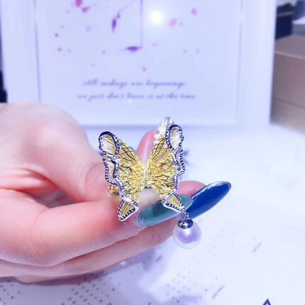 (Rain foam pearl) natural freshwater pearl seawater pearl finished accessories grab