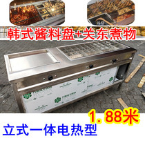 Large vertical oden skewers and dipping sauce table all-in-one machine electric skewers and spicy tang machine
