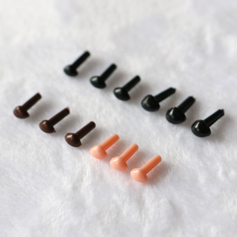 Wool Felt Goat Hair Felt Twist Stick Pet Doll Nose Black Imported Pink Brown Nose