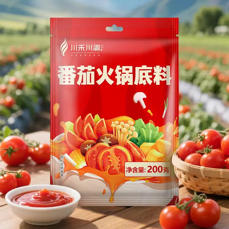 川禾川调番茄火锅底料番茄底料米线商用200g酸汤番茄汤底调味料