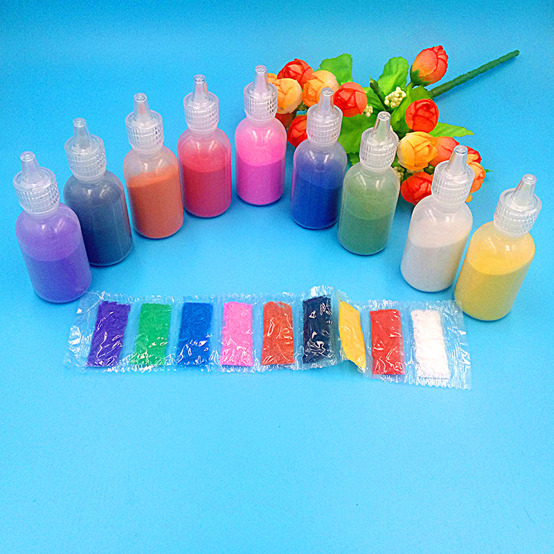 Art Sand Painting Suit Creative Diy Hand Children Puzzle production painted with painted graffiti color sand material