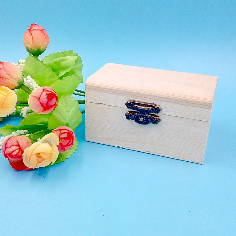 Wooden square jewelry box kindergarten handmade DIY ultra-light earth painting accessories Children's adhesive painting materials