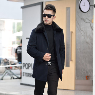 Lapel business casual dad middle-aged and elderly woolen coat