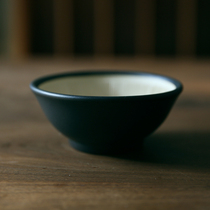 Glutinous rice porcelain) national export grinding bowl black grinding bowl has texture