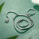 Цепочка из змеиной кости, серебро 999 пробы, женская простая тонкая цепочка на шею, темпераментная цепочка на ключицу, легкая роскошная ниша, простая цепочка без подвески