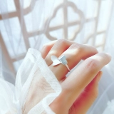 Брендовое кольцо, 2021 года, серебро 999 пробы, популярно в интернете, на указательный палец, простой и элегантный дизайн
