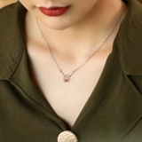 Ожерелье, цепочка до ключиц на день Святого Валентина, серебро 999 пробы, 2021 года, подарок на день рождения