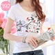 Áo thun trắng tay ngắn nữ mùa hè thời trang hoang dã đơn giản tuổi trung niên cỡ lớn áo sơ mi nữ áo thun đáy - Áo phông áo thun tay lỡ